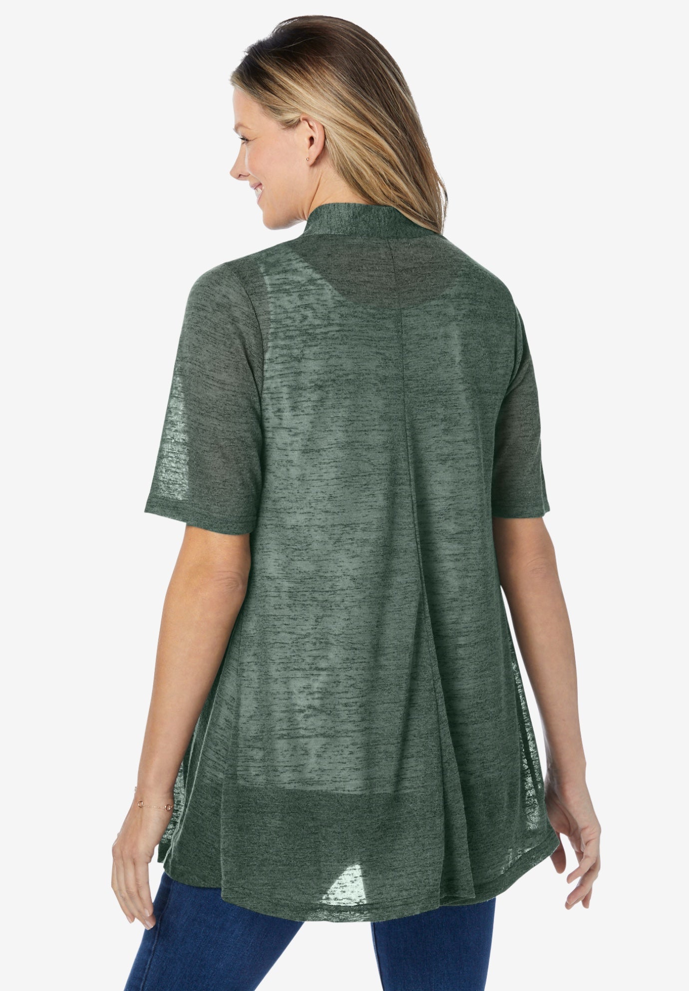 Lightweight Open Front Cardigan Sweater image number 1