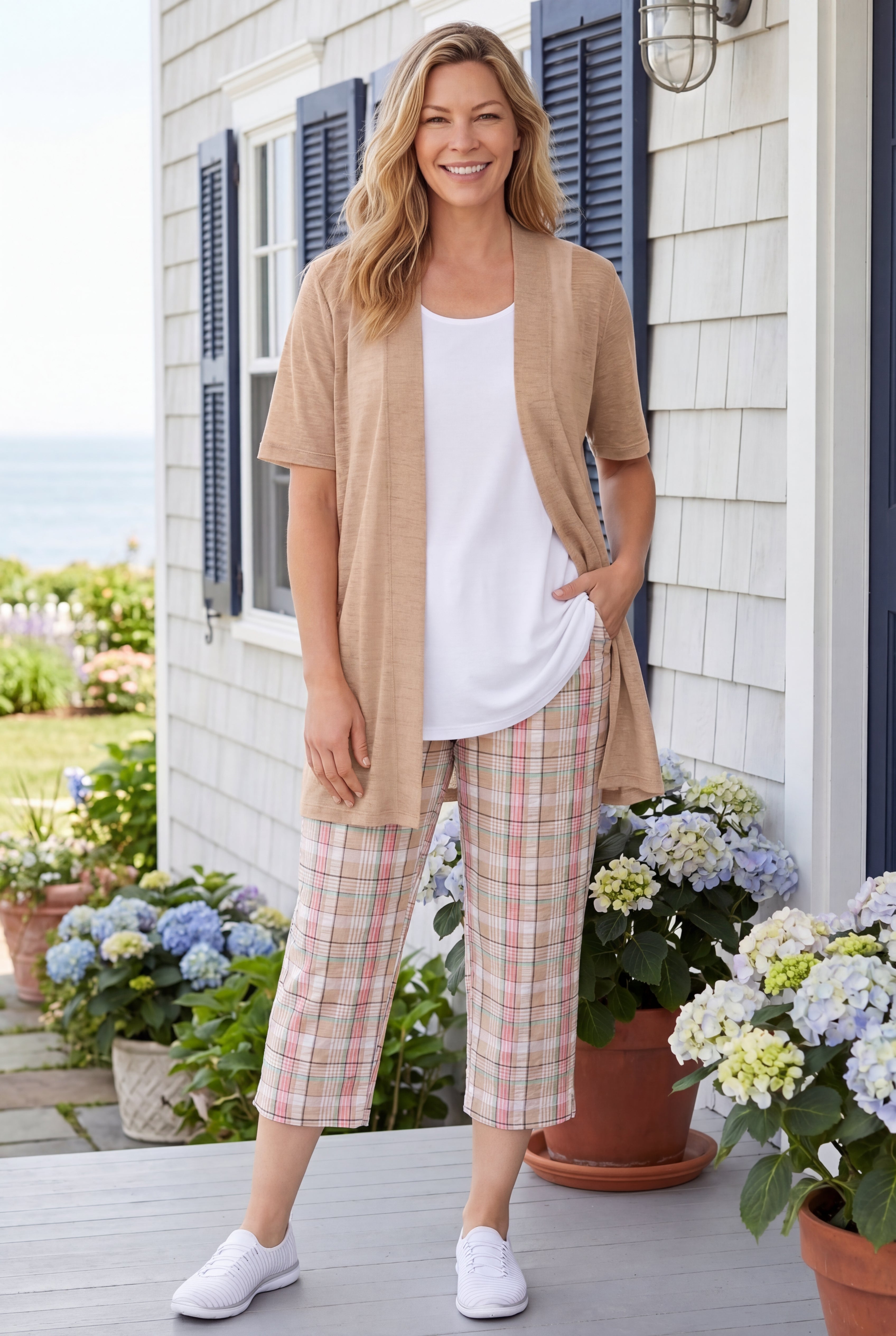 Lightweight Open Front Cardigan Sweater image number 0