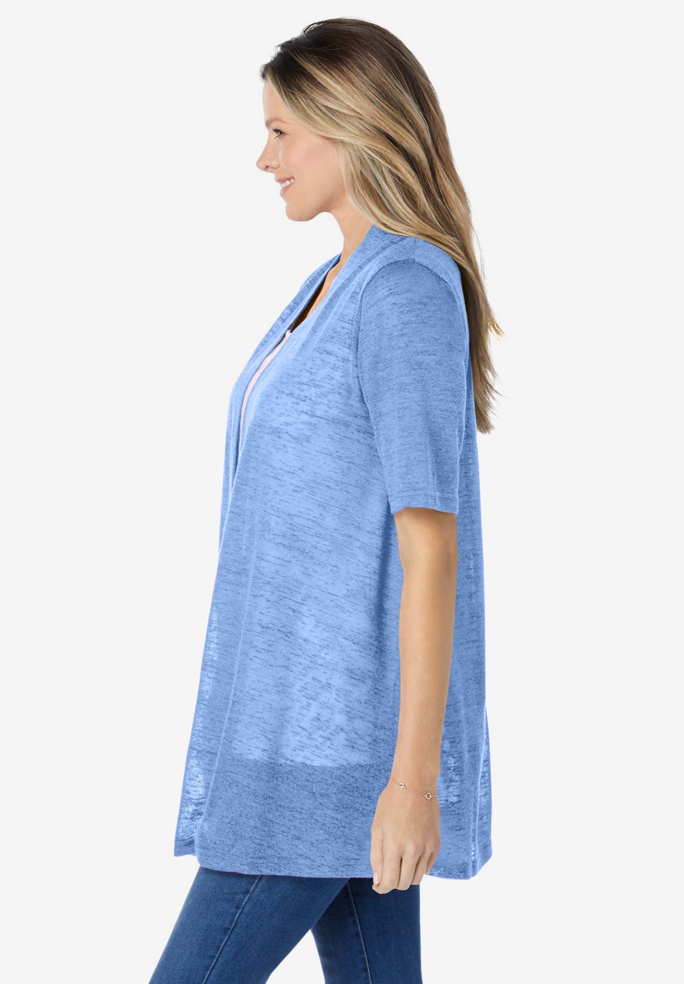 Lightweight Open Front Cardigan Sweater image number 2