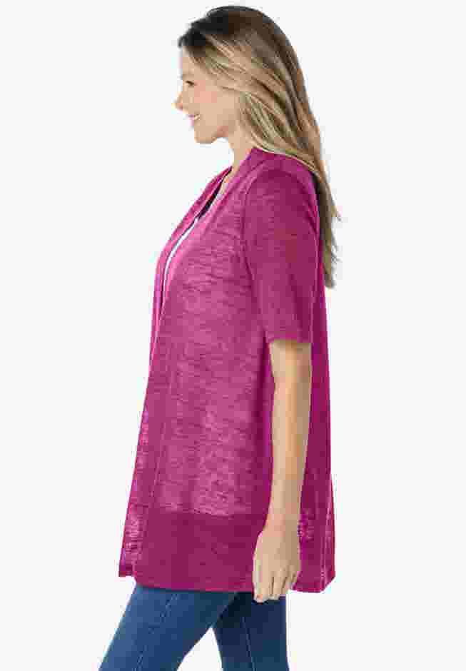 Lightweight Open Front Cardigan image number 2