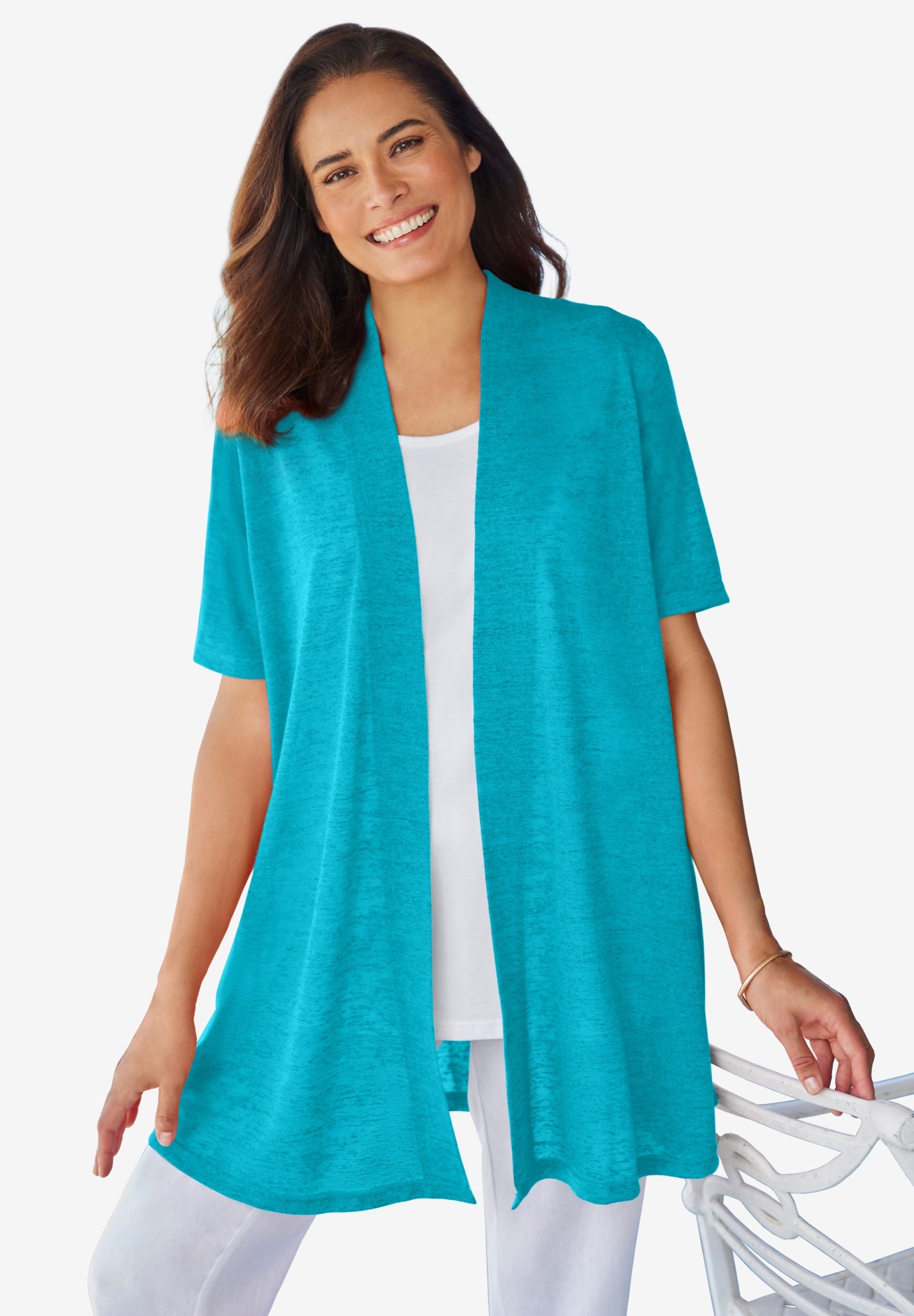 Lightweight Open Front Cardigan Sweater image number 0