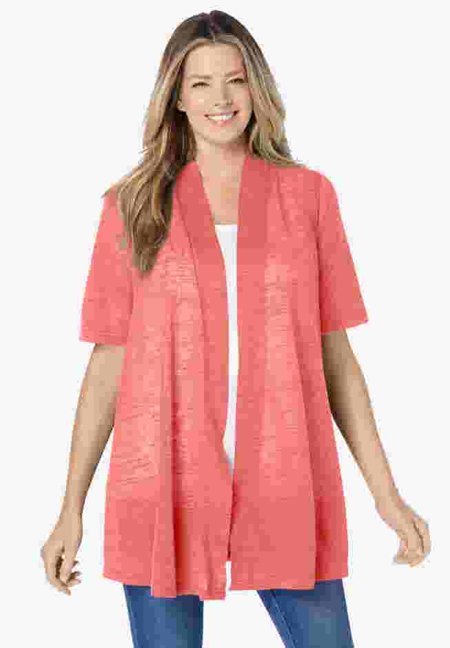 Lightweight Open Front Cardigan image number 3
