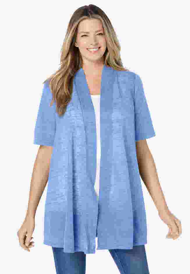 Lightweight Open Front Cardigan image number 3