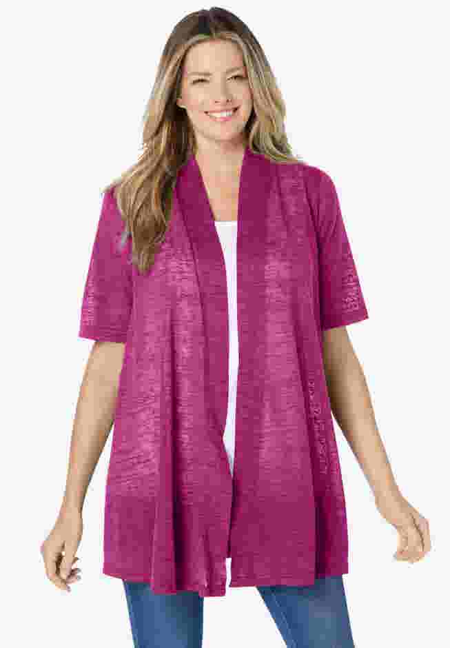 Lightweight Open Front Cardigan image number 3