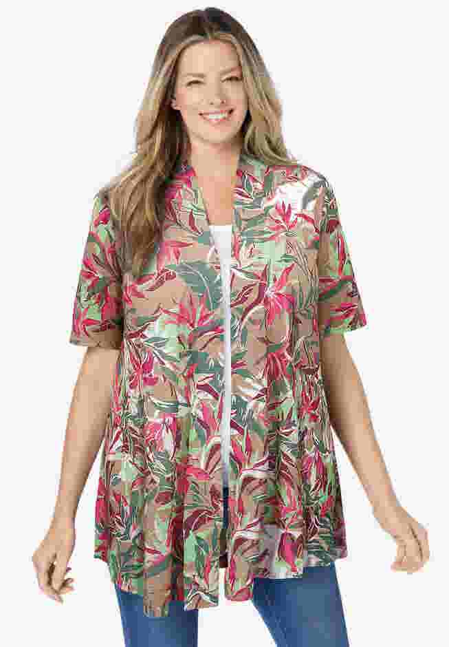Lightweight Open Front Cardigan image number 0