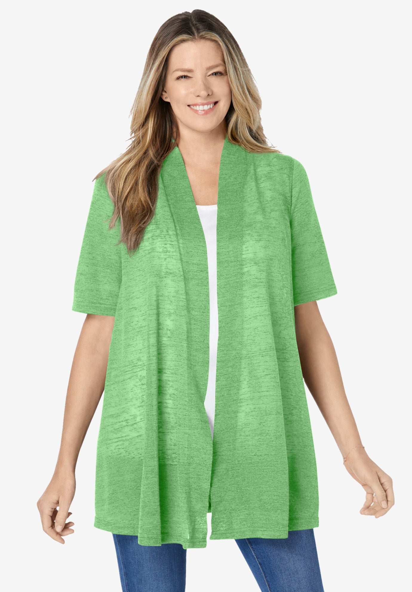 Lightweight Open Front Cardigan image number 2