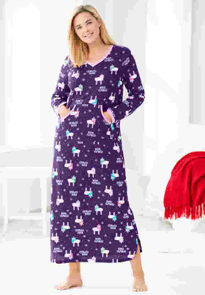 Long Printed Sleep Shirt  image number 6