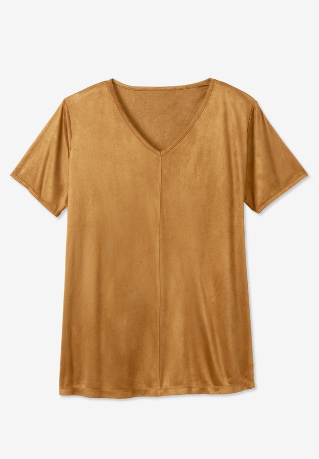 Faux Suede Tee image number 3