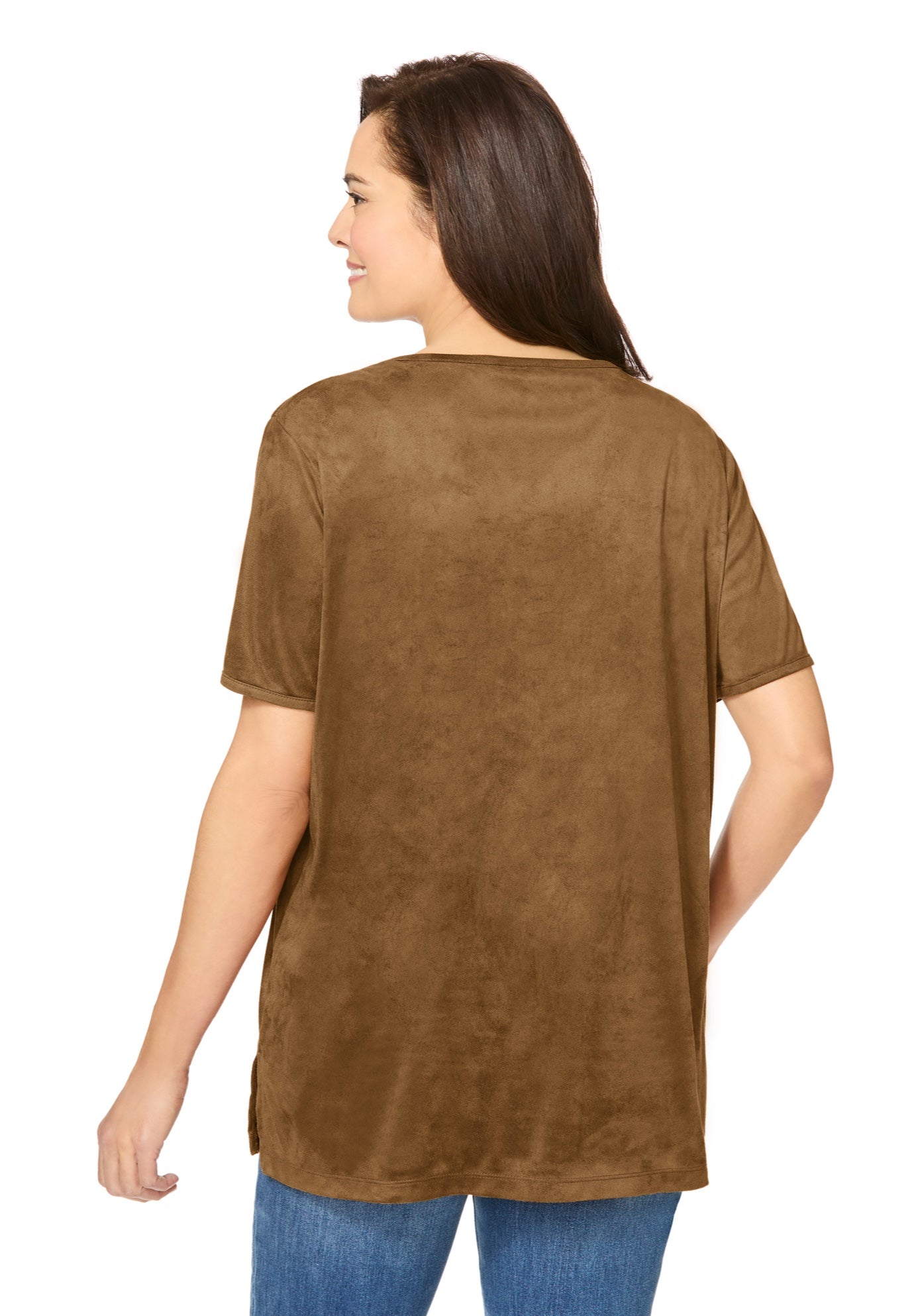 Faux Suede Tee image number 1