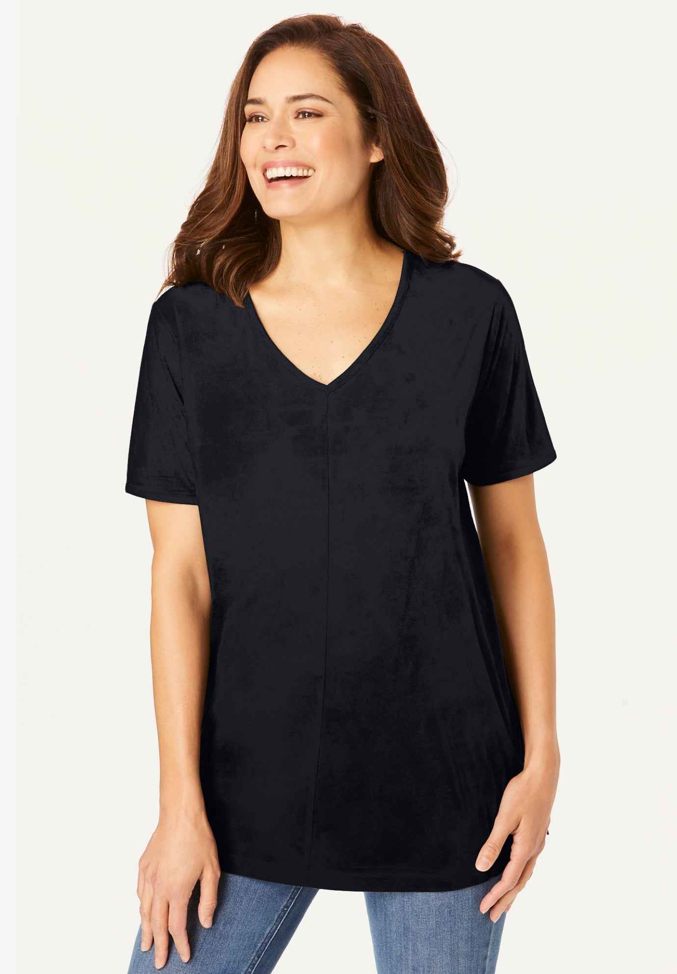 Faux Suede Tee image number 0