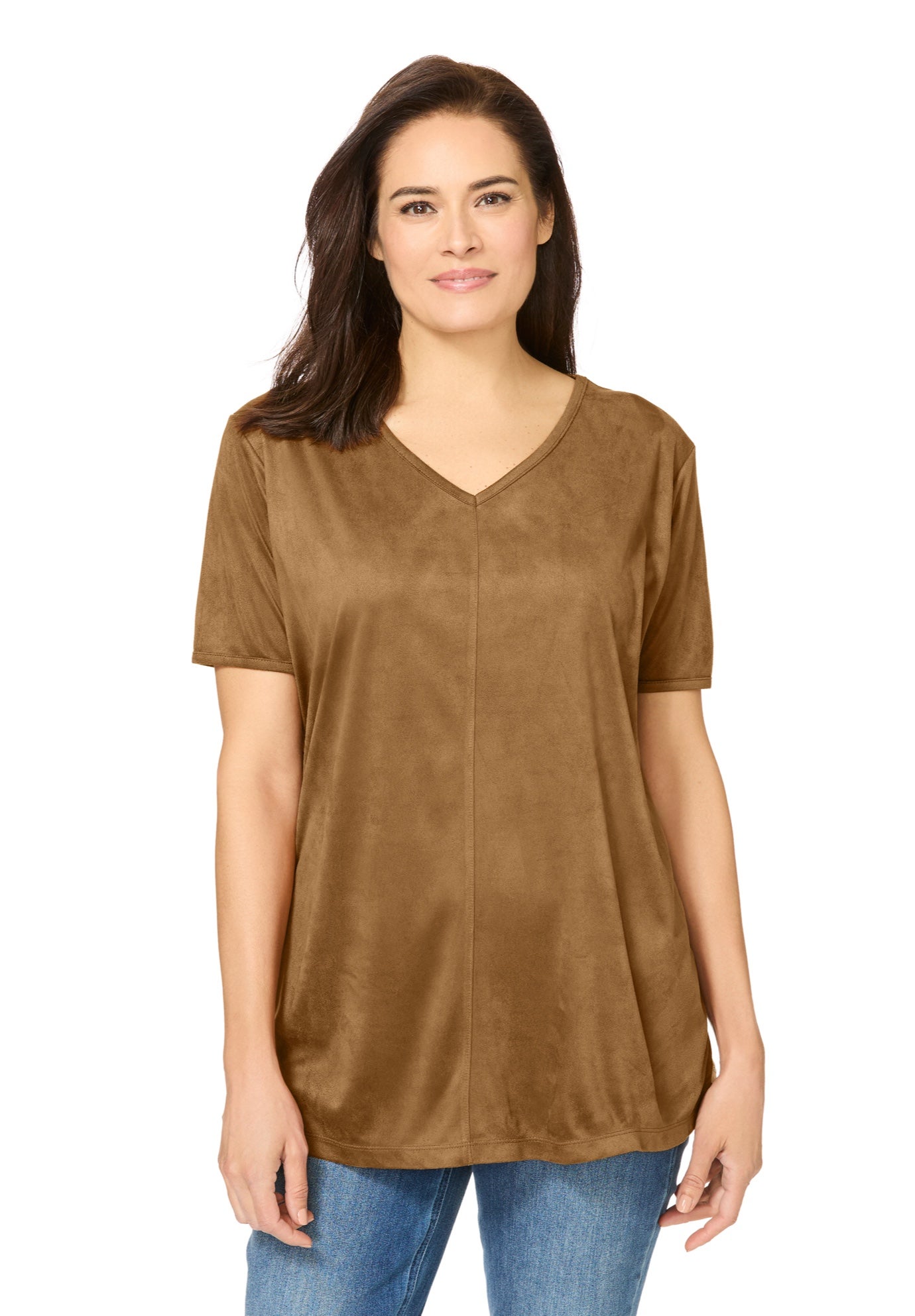 Faux Suede Tee image number 0