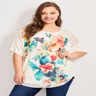 Mixed Media Floral Print Top image number 0