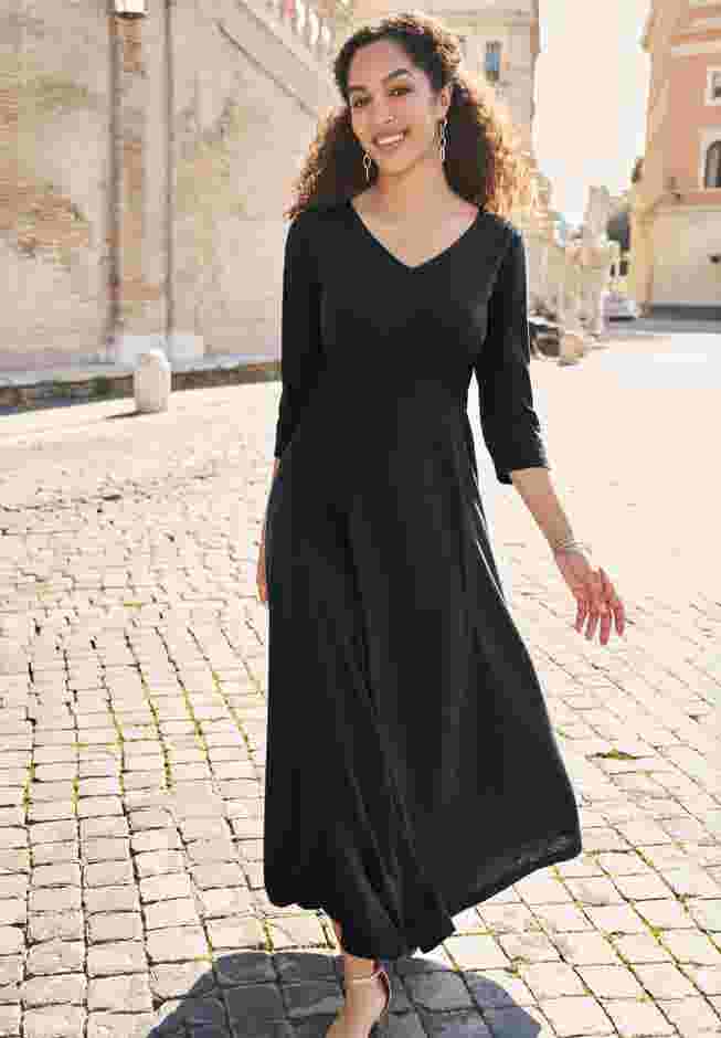 Double-V Maxi Dress image number 0