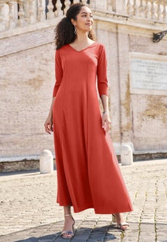 Double-V Maxi Dress