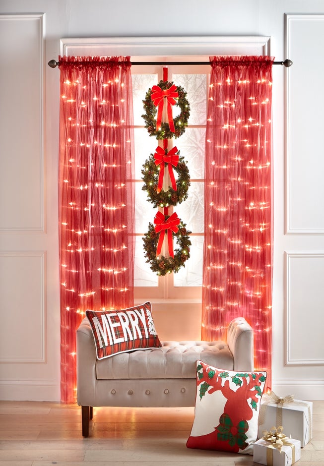 Pre-Lit Rod-Pocket Curtain Panel image number 1