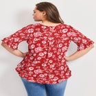 Crew Ruffle Hem Top image number 1
