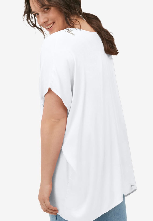 Oversized Linen-Blend Tunic image number 1