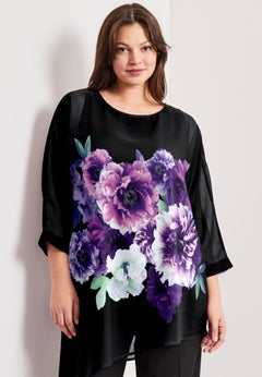 Printed Asymmetric Blouse