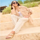 Straight Leg Linen Pant image number null