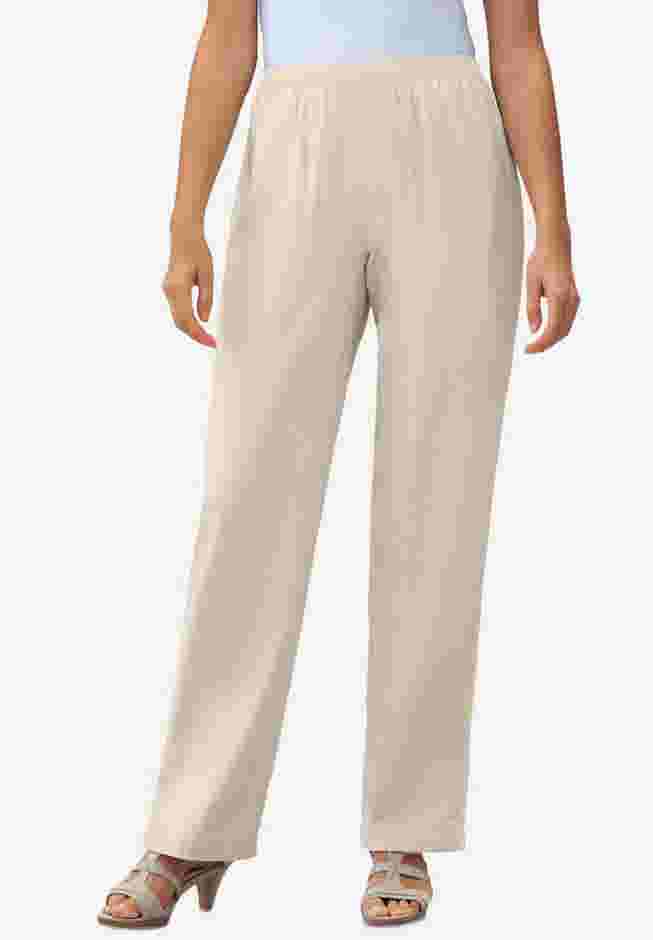 Straight Leg Linen Pant image number 3