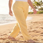 Straight Leg Linen Pant image number null
