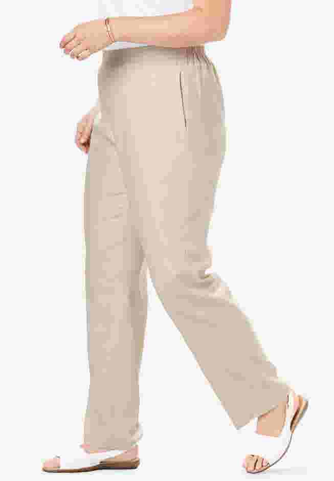 Straight Leg Linen Pant image number 2