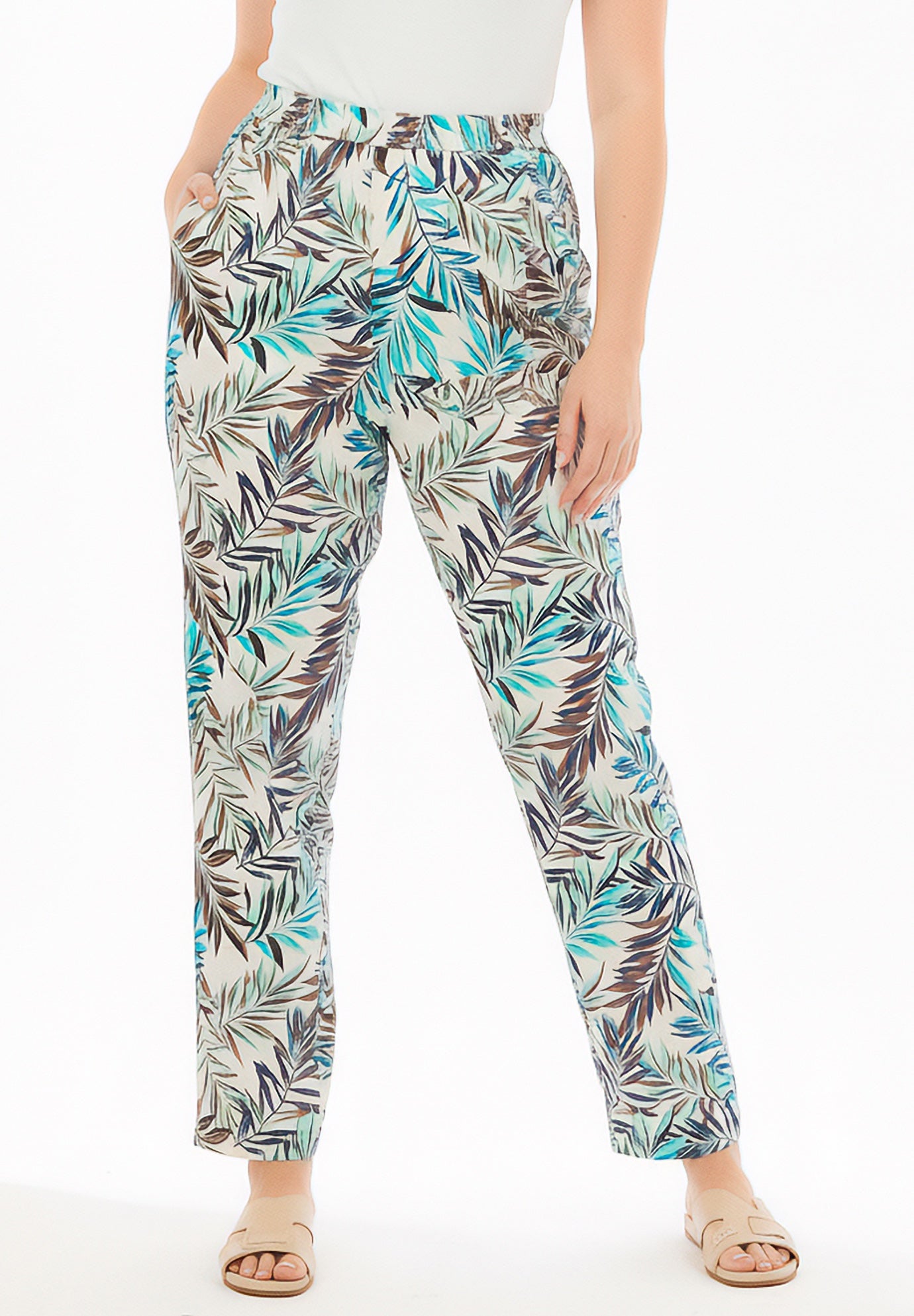 Straight Leg Linen Pant image number 0