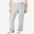 Straight Leg Linen Pant image number null
