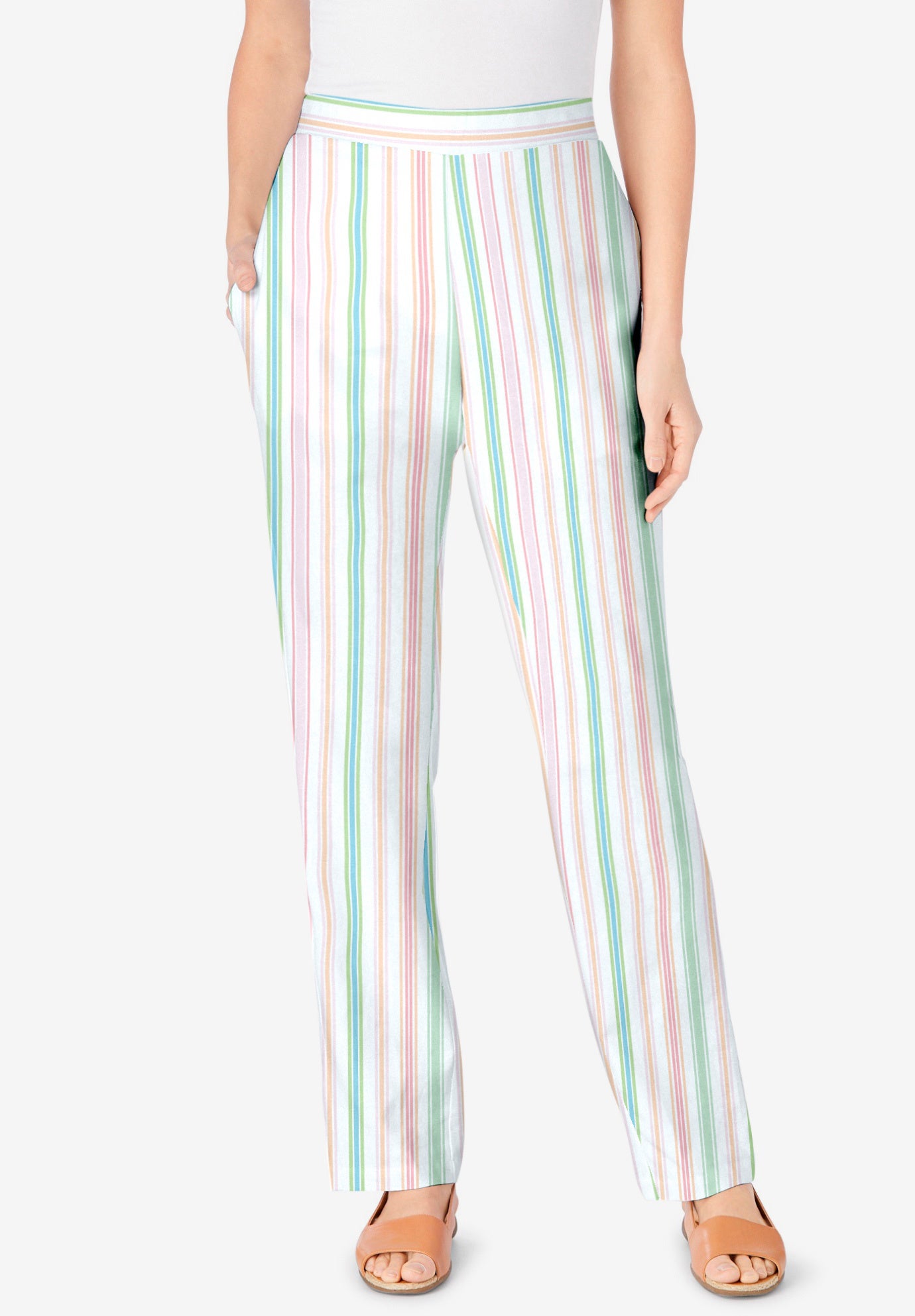 Straight Leg Linen Pant image number 0