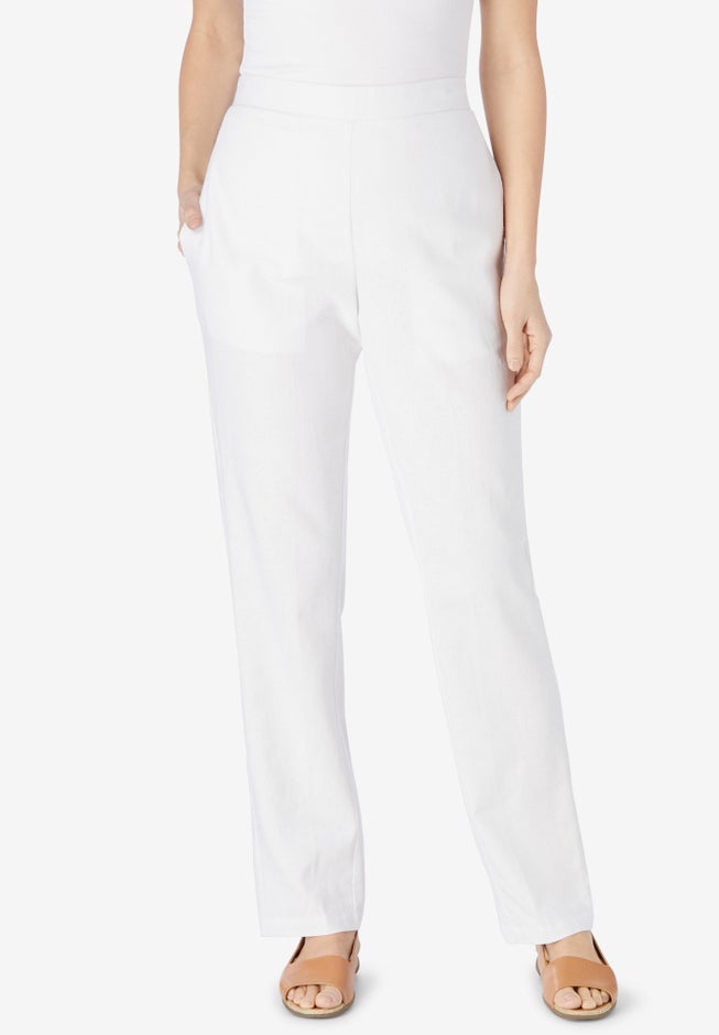 Straight Leg Linen Pant image number 0