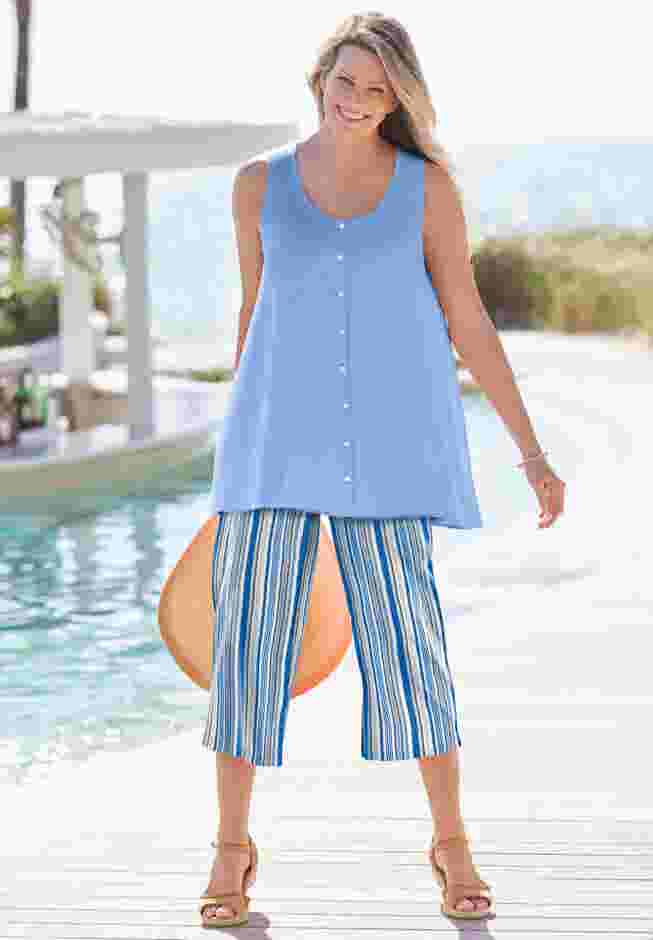 Linen Capri image number 3