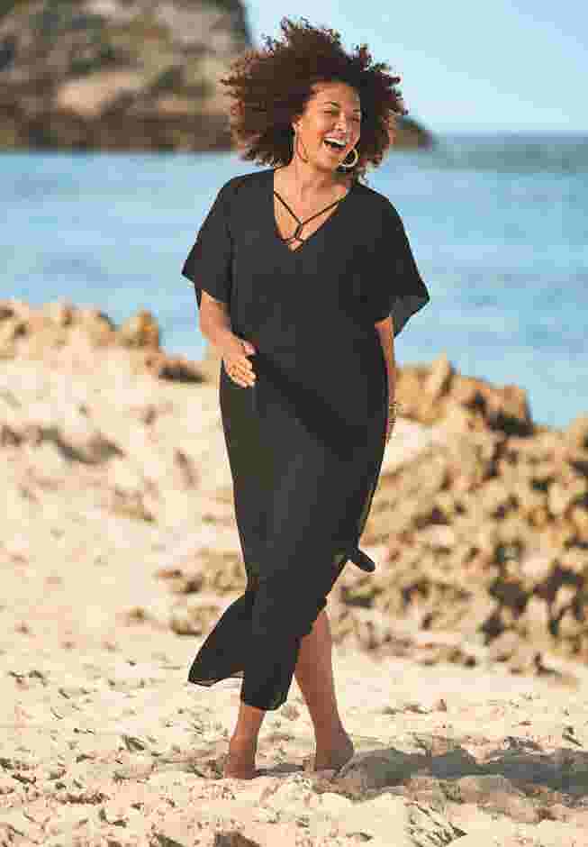 V-Neck Swim Caftan image number 0
