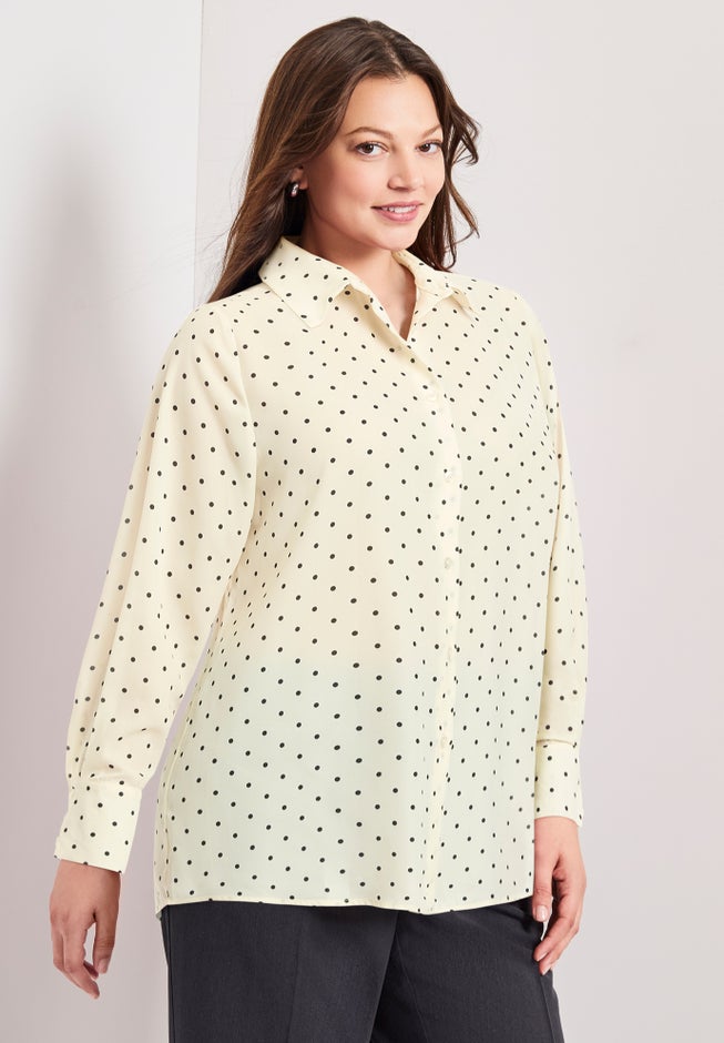 Signature Button Front Blouse image number 2