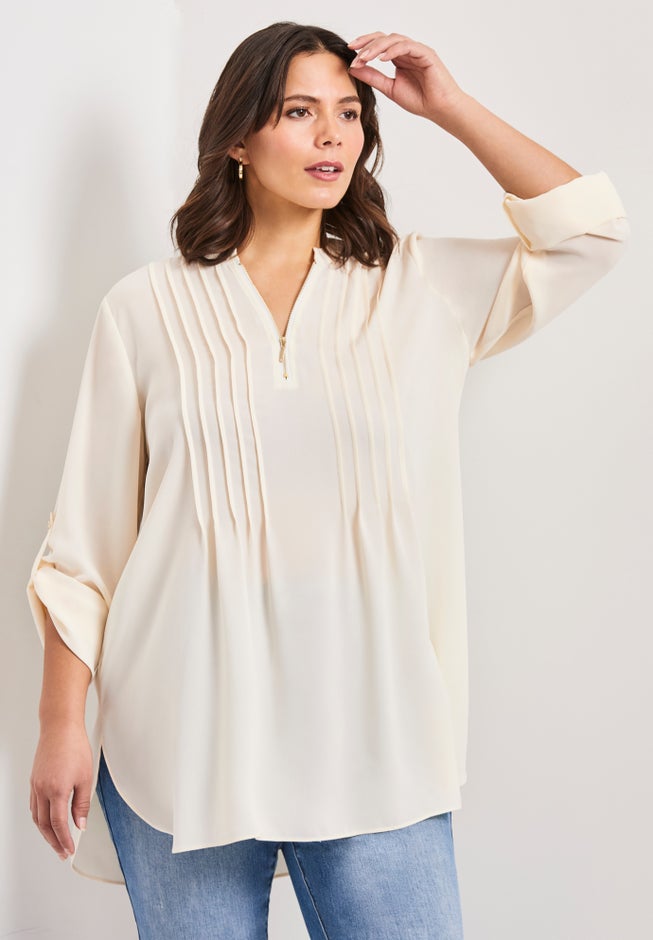 Roll Tab Zip Front Tunic image number 3