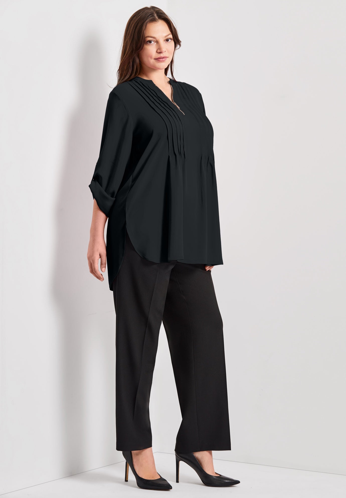 Roll Tab Zip Front Tunic image number 2