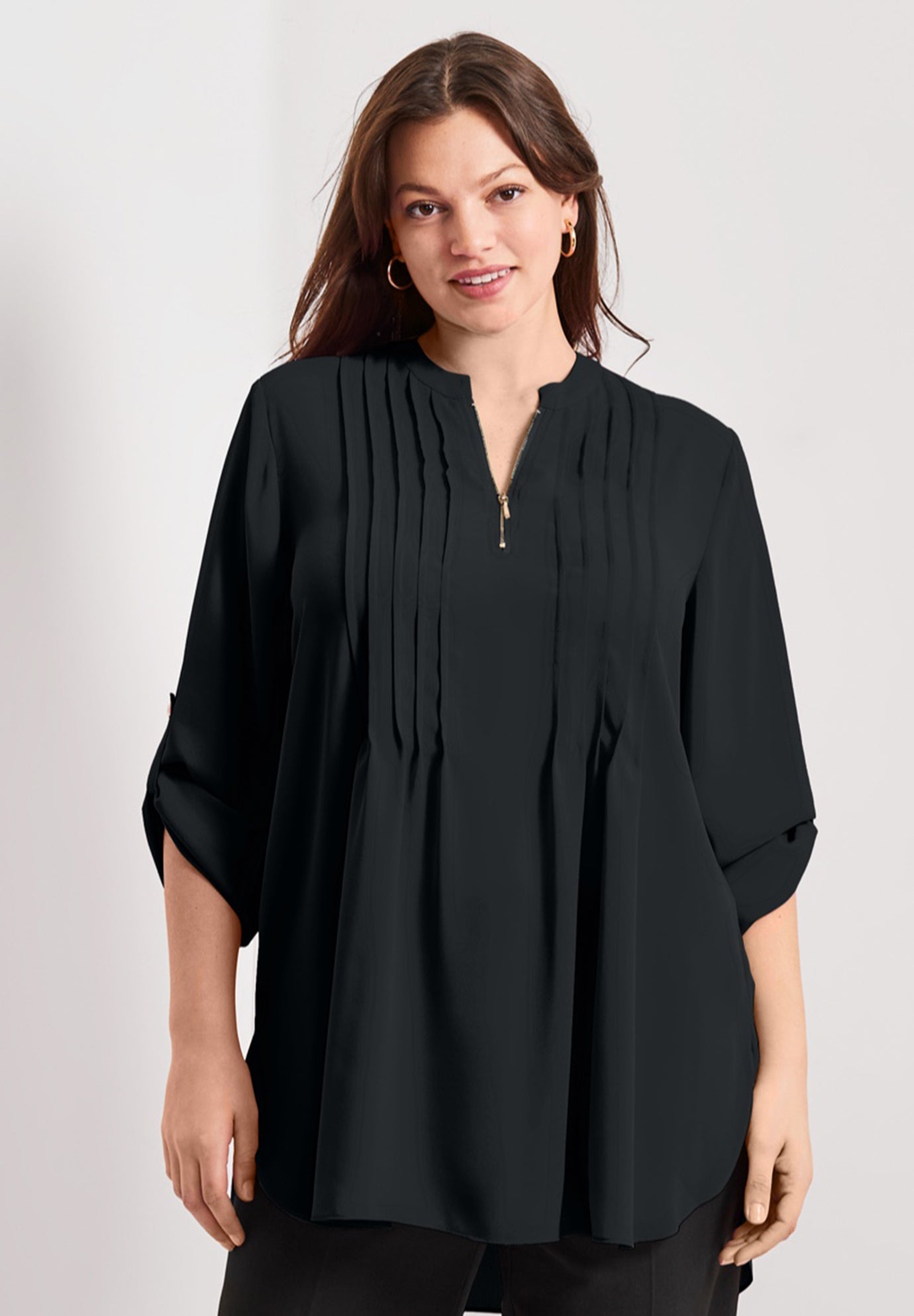 Roll Tab Zip Front Tunic image number 0