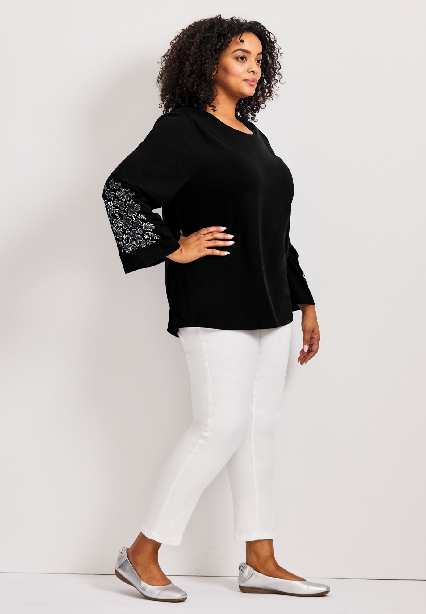 Novelty Bell Sleeve Top image number 2