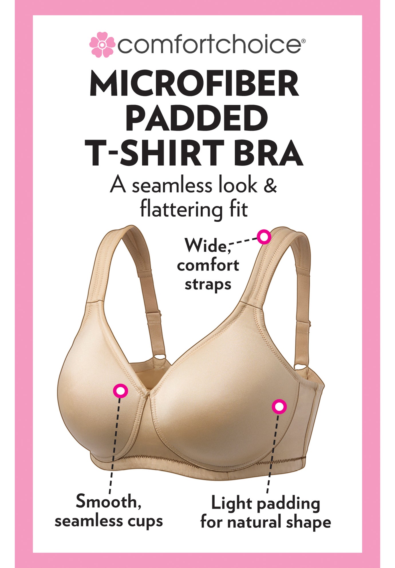 Microfiber Wireless Lightly Padded T-Shirt image number 1