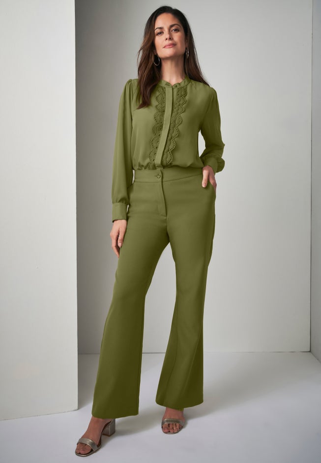 Eyelet Trim Blouse image number 4