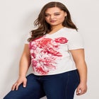 V-Neck Short Sleeve Graphic Tee image number 2