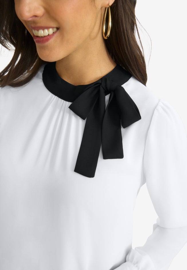 Tie-Neck Blouse image number null