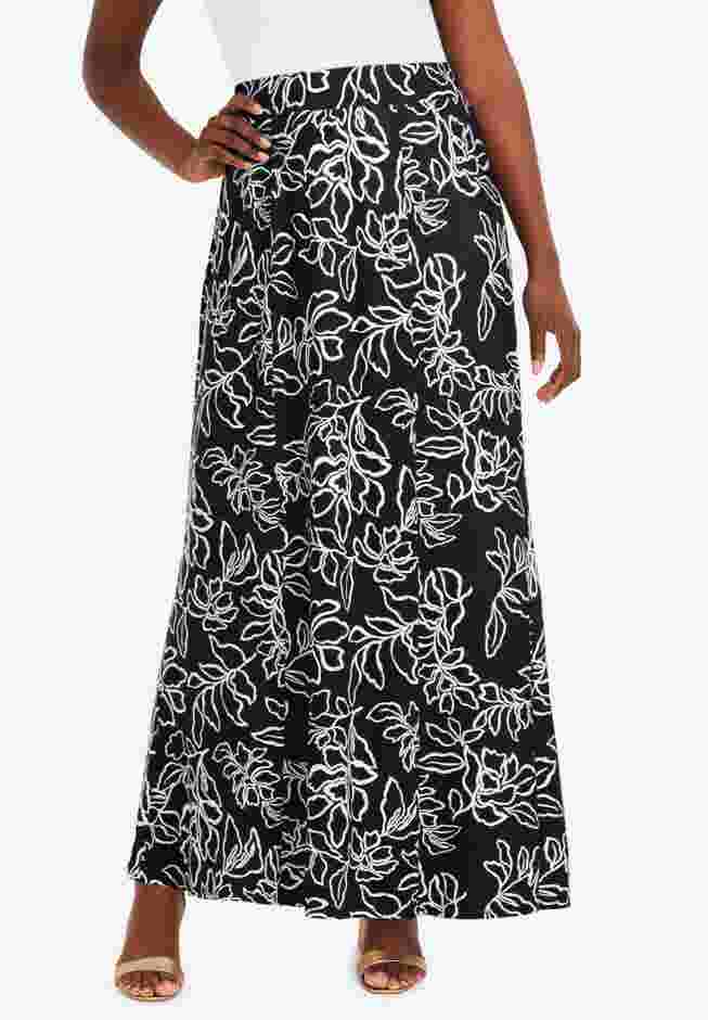 Stretch Knit Maxi Skirt image number 0