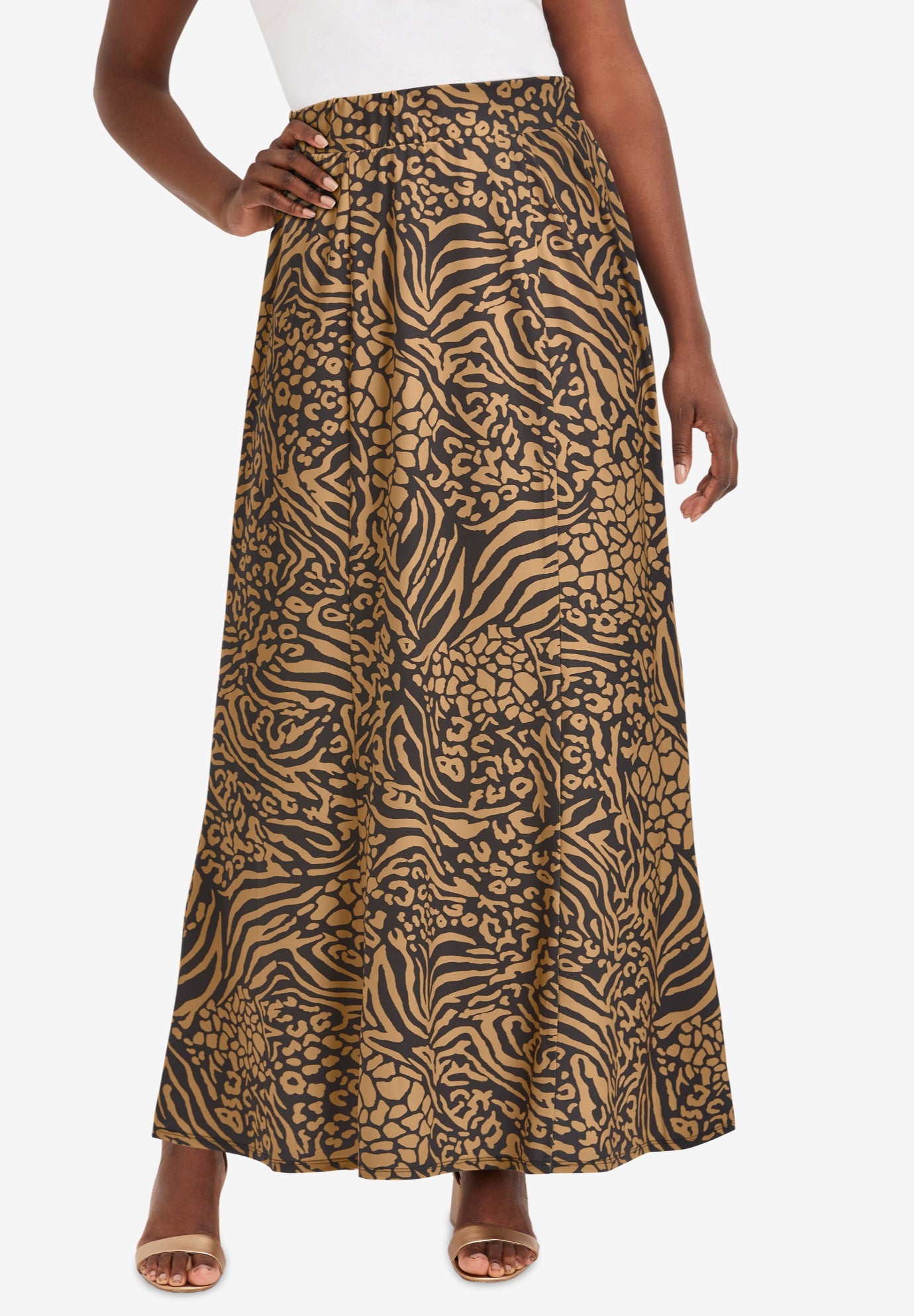 Stretch Knit Maxi Skirt image number 0