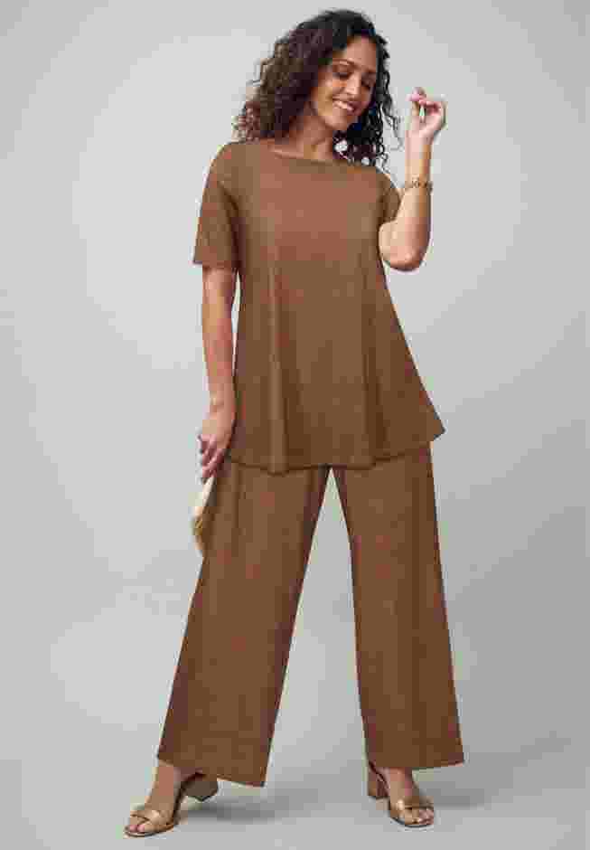 Stretch Knit Wide Leg Pant image number 0