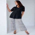 Stretch Knit Wide Leg Pant image number null