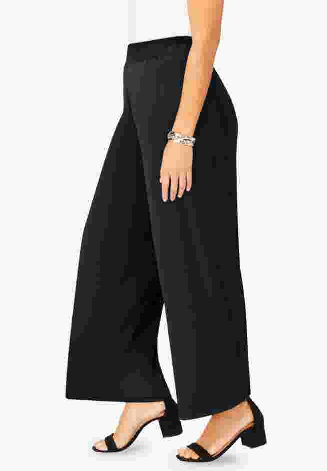 Stretch Knit Wide Leg Pant image number 2