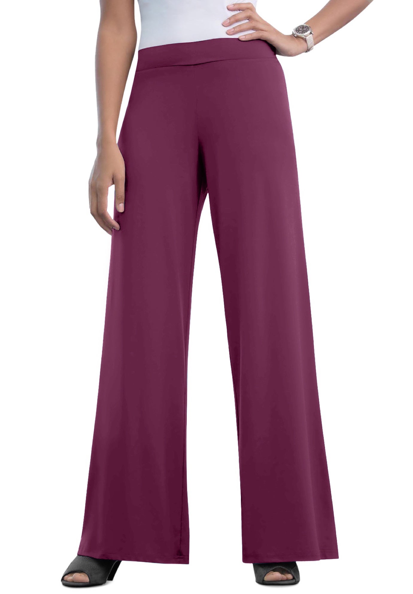 Stretch Knit Wide Leg Pant image number 0