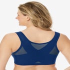Front-Close Embroidered Wireless Posture Bra image number null