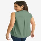 Uptown Sleeveless Tie-Neck Blouse image number null
