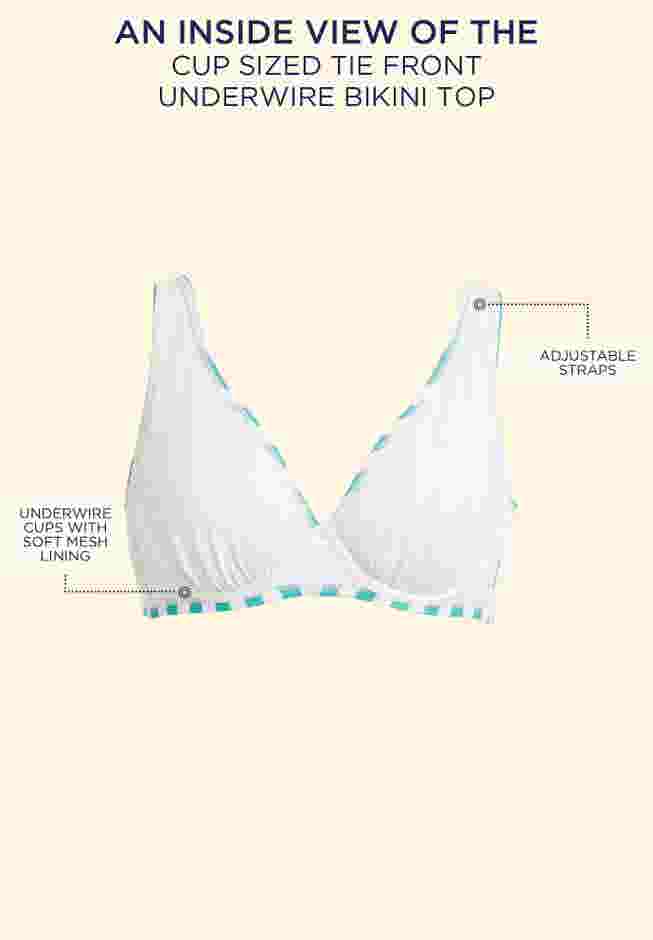 Cup Sized Tie Front Underwire Bikini Top image number 6